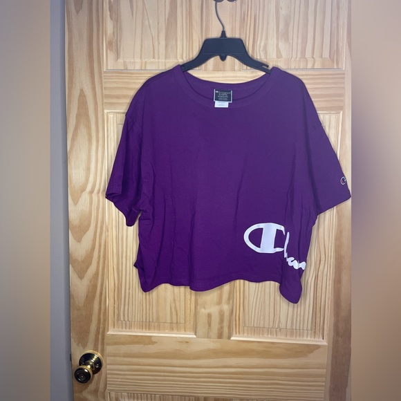 Champion Tops - Champion Cropped Tee Purple Size XL